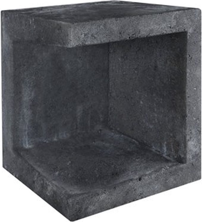 U-element hoek zwart 40x40x50 cm