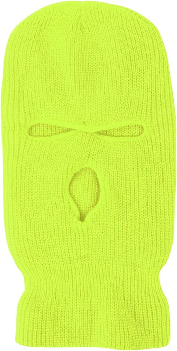 *** BivakMuts Neon Geel - Wintersport - Motor - Balaclava - Zichtbaarheid - van Heble® ***