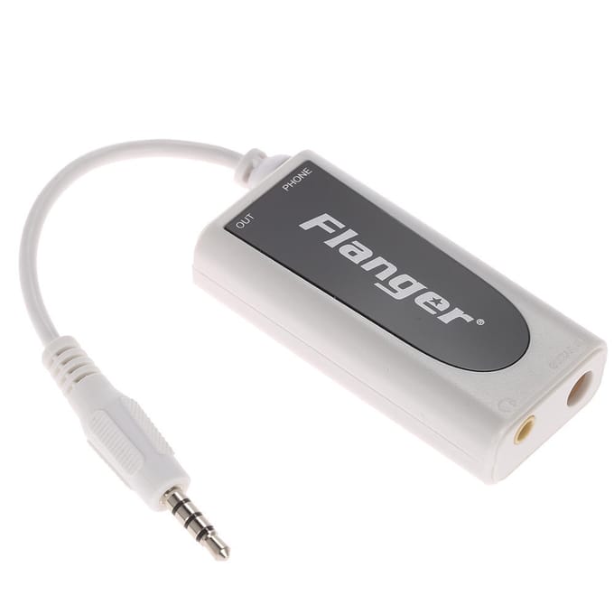 Adaptateur de convertisseur de musique pour guitare basse blanche vers Android Apple iPhone iPad iPod Touch noir