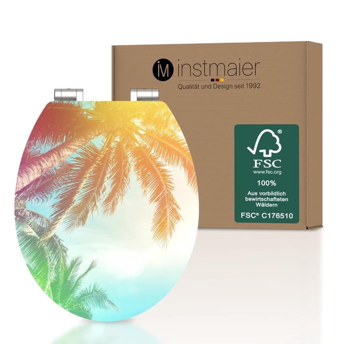instmaier toiletzitting - MDF hout - met FSC-certificering - Palmboom