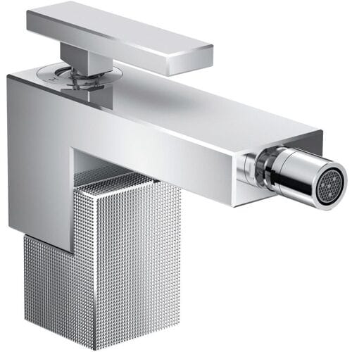 AXOR Edge single lever bidet mixer with drain set diamond cut 46211000