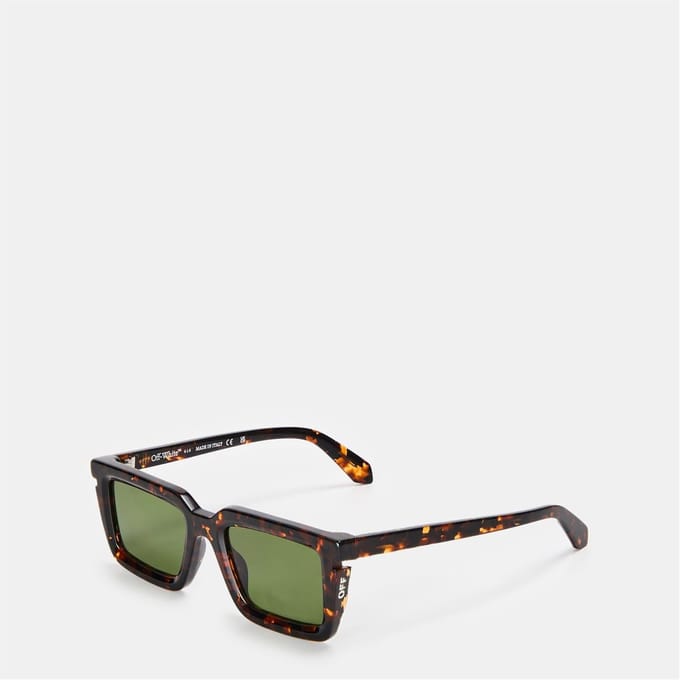 Accessoires Off White Tucson Vierkante Volrande Zonnebril in Havana/Groen