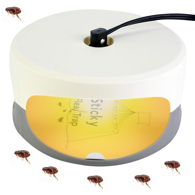 Elektrische Kleverige Vlooienvanger Lamp Niet-giftige Ongedierteval Huishoudelijke Vliegenvanger white