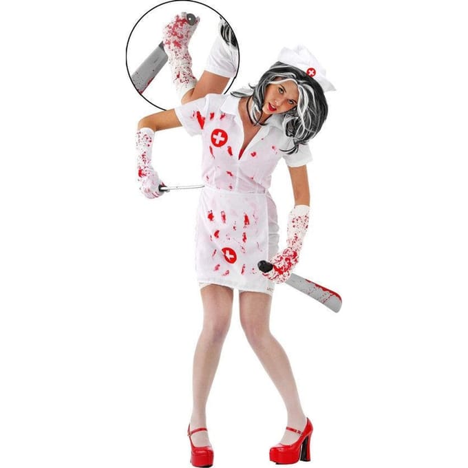 Zombie Nurse - Carnavalskleding - Maat S/M