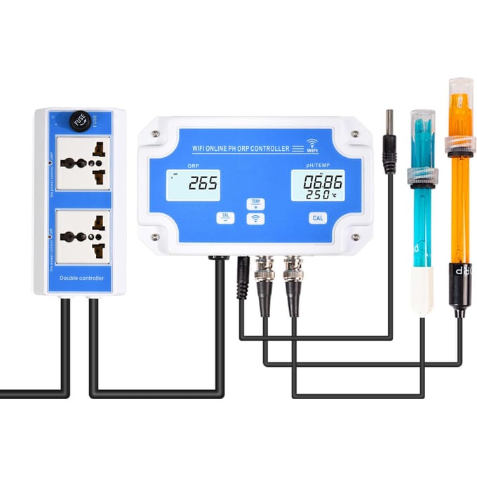 Draadloze WiFi Online Control Detector Waterkwaliteitsdetector Professionele 3-in-1 pH/ORP/TEMP EU Plug