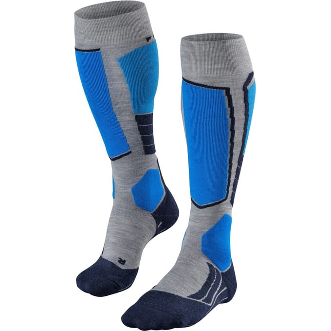 FALKE SK2 warm dik wol functioneel materiaal skisokken heren grijs - maat 39-41