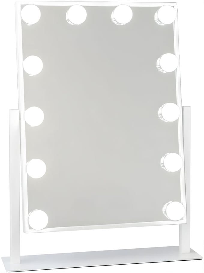KAD® Vanity Spiegel - Hollywood Spiegel - Vanity - Wit - 48cm x 36cm x 1cm