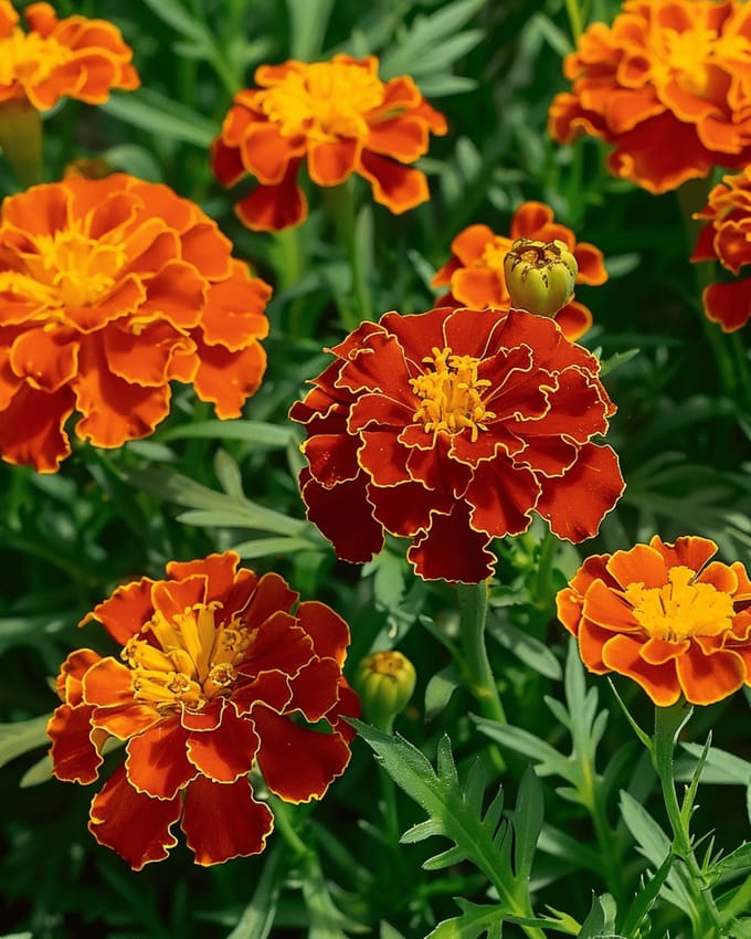 2 sets - Lage Afrikaan Zaden Carmen Tagetes Patula Eenjarig