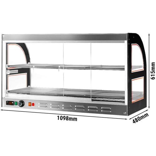 GGM Gastro Warmhaltevitrine für Hähnchen - 1,8 kW - 2 Ablagen