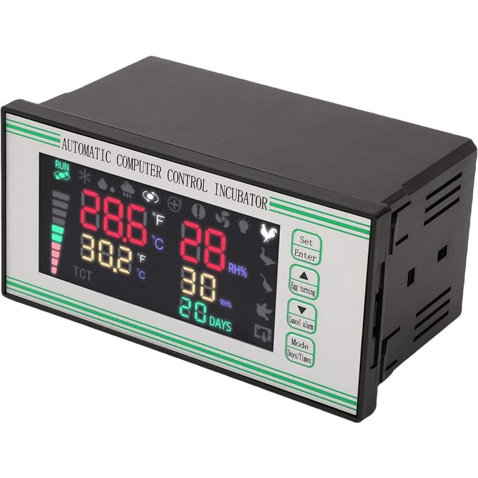 Automatische Computergestuurde Broedmachine Eierincubatie Controller Thermostaatsysteem Temperatuur gray
