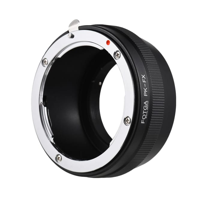 FOTGA Handmatige Lens Mount Adapter Ring Aluminiumlegering voor Pentax K-Mount Lens naar Fuji zwart