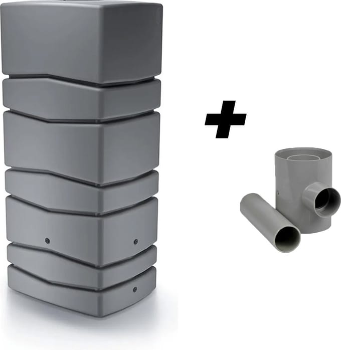 Aqua tower regenton 650l antraciet met vulautomaat