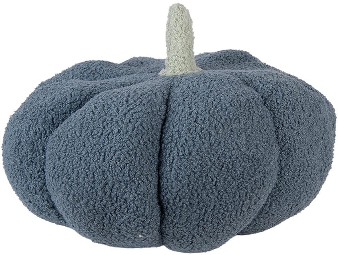 Clayre & Eef Decoratie Pompoen Ø 20x14 cm Blauw Polyester Herfst decoratie
