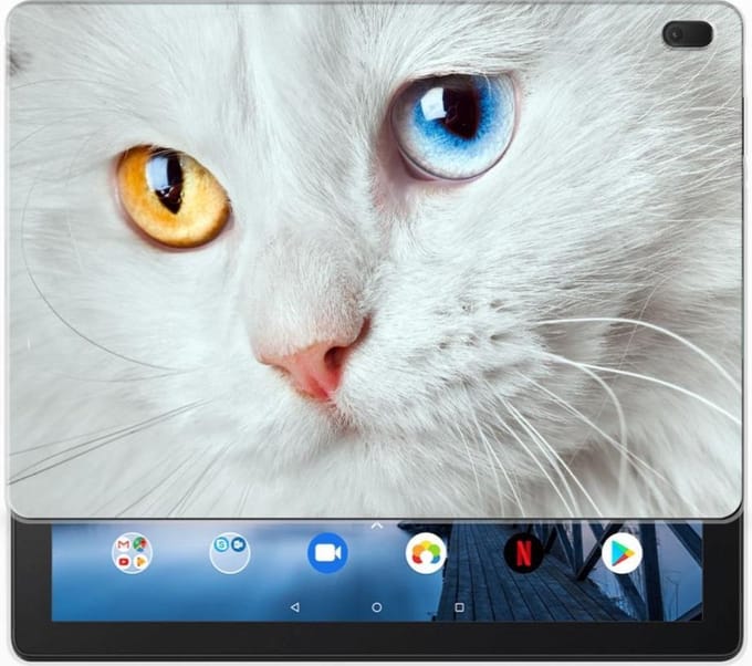 Lenovo Tab E10 Back Case Witte Kat