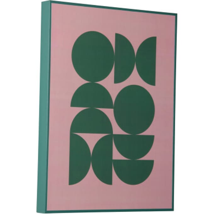 Present Time - Wall Art Geo Abstracto - Roze - 3x30x40 cm