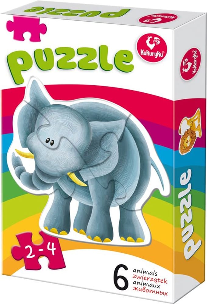 Puzzle 6 zwierzątek 18 - Puzzel met 6 dieren 18