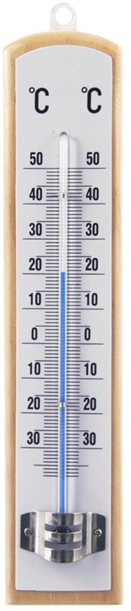 Orion - Houten Buitenthermometer - 21 cm - Klassiek Design