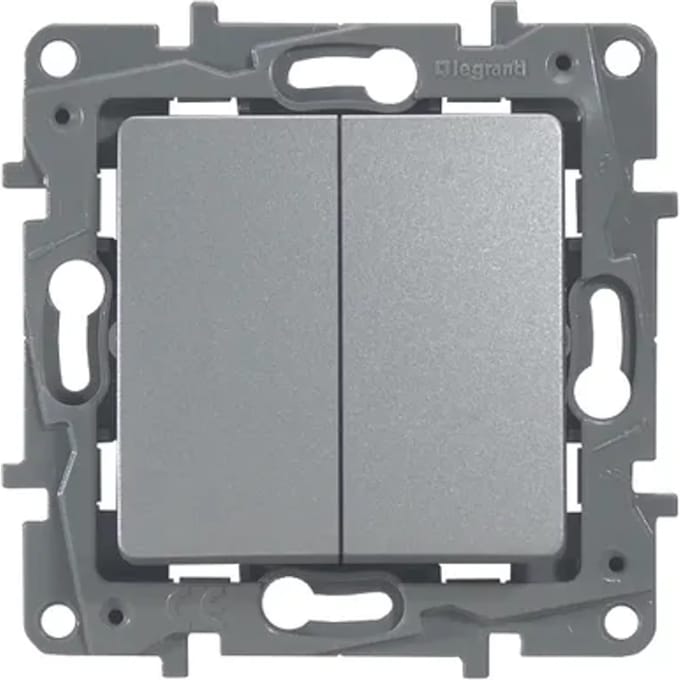 Legrand Wisselschakelaar Niloe Inbouw Aluminium