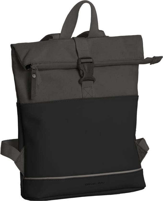 Daniel Ray Allentown Rolltop Laptop Rugzak Waterproof - Zwart / Grijs