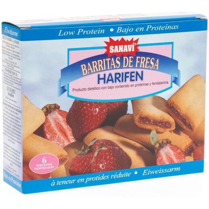 Sanavi Harifen Gevuld Aardbeikoekjes 6x25g