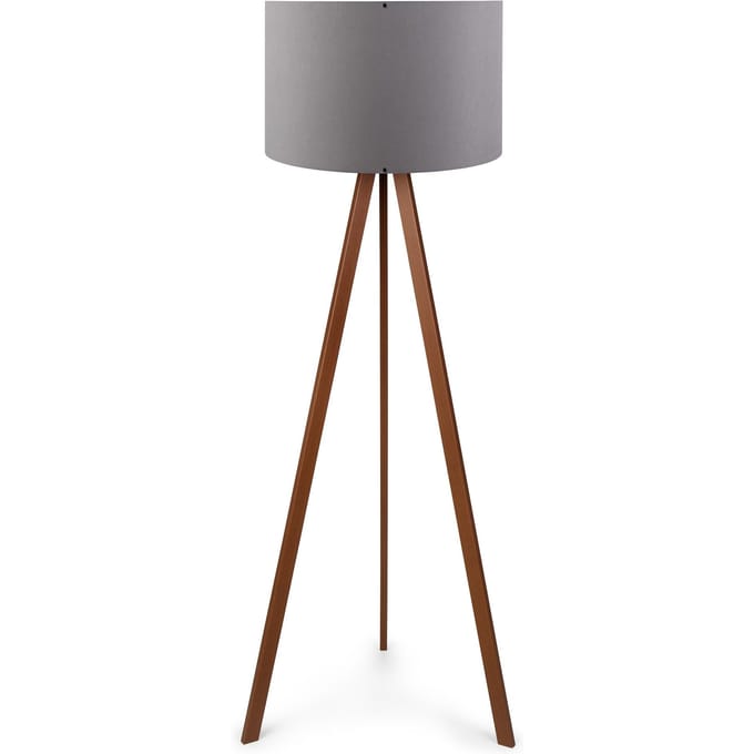 Asir - Vloerlamp - Grijs en Bruin - 38 x 140 cm