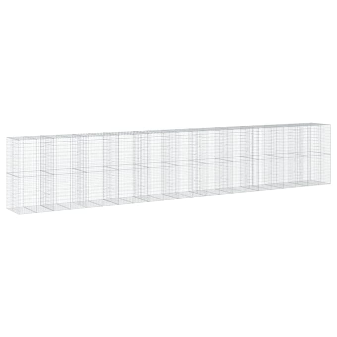vidaXL - Schanskorf - 1100x100x200 - cm - gegalvaniseerd - ijzer - zilverkleurig