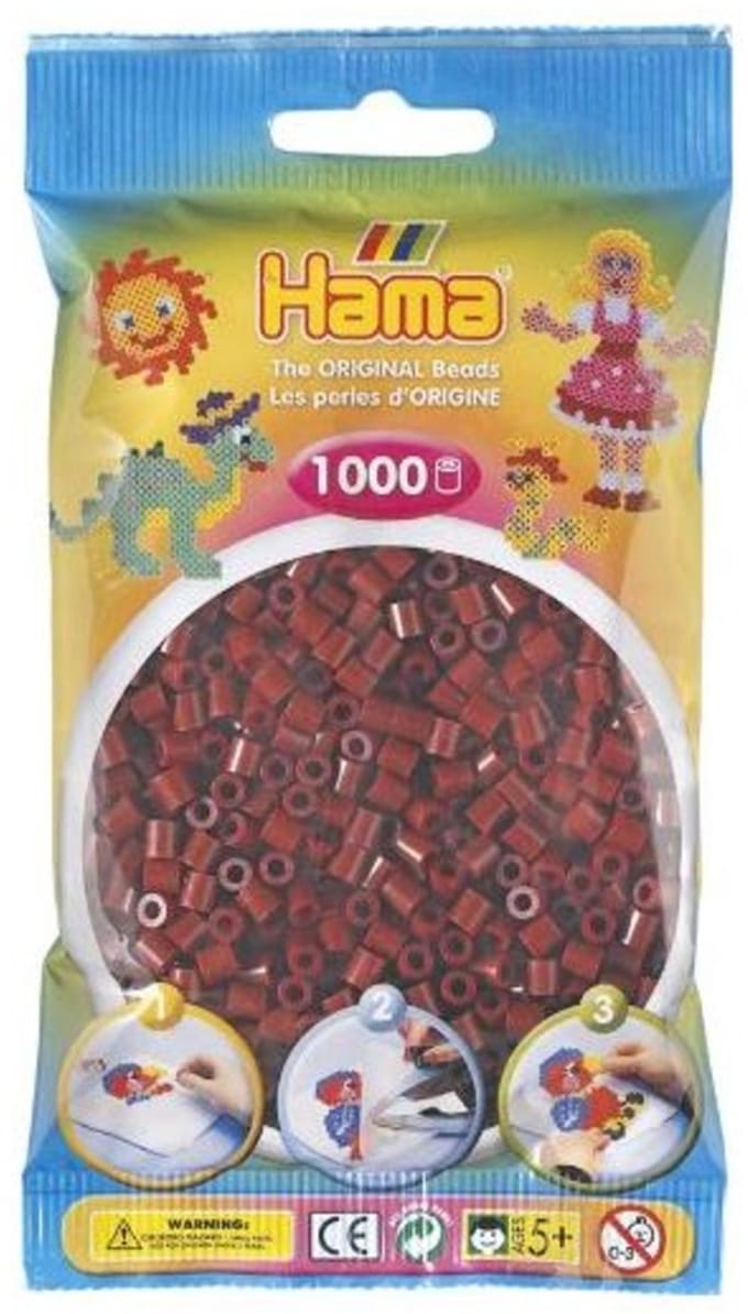 Hama - Strijkkralen - 1000 stuks - bordeauxrood