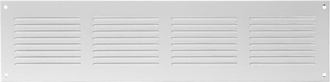 Paneir Airdesigns- metaal-400 x 100 -omgezette rand - opbouw - aanvoer & afvoer  - wit