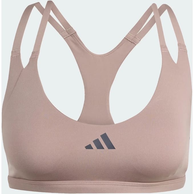 adidas Performance Aeroimpact Luxe Light-Support Sportbeha - Dames - Bruin