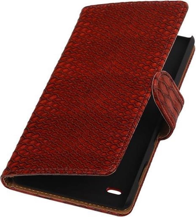 Sony Xperia Z5 Compact - Slang Rood Booktype Wallet Hoesje