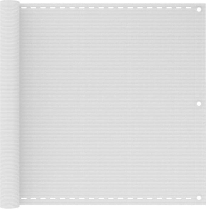 vidaXL - Balkonscherm - 90x300 - cm - HDPE - wit
