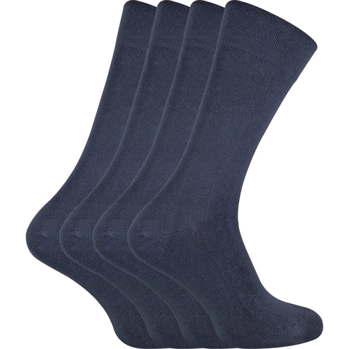 Set van 4 zachte, ademende herensokken van bamboe - Grijs