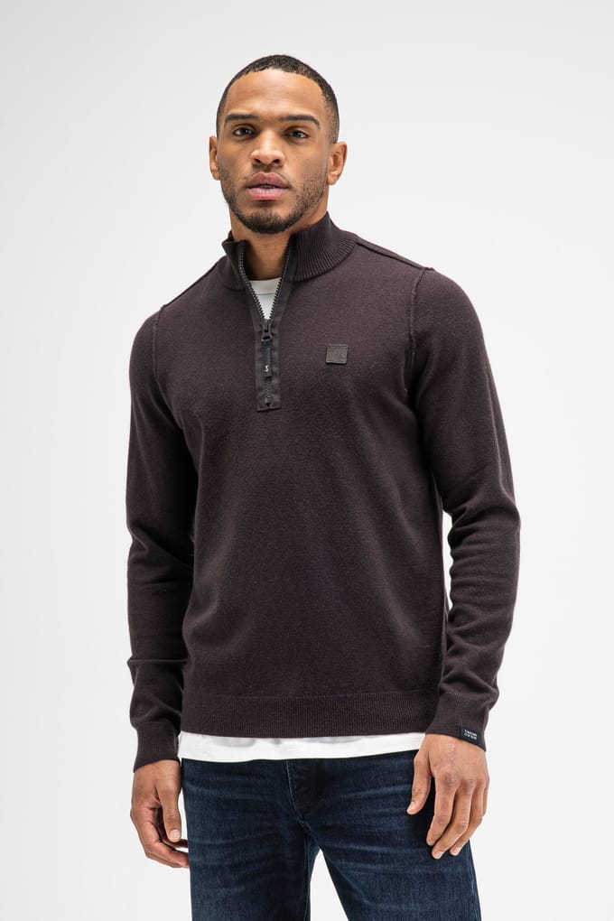 Butcher of Blue Clifton Halfzip Topaz Brown Größe: XL | Pullover Outlet | Herren | Braun