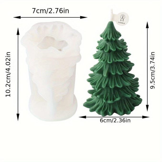 Kerst Siliconen Vorm DIY Dennengeur Kaars Vorm Grensoverschrijdende Kerstserie Huisdecoratie white