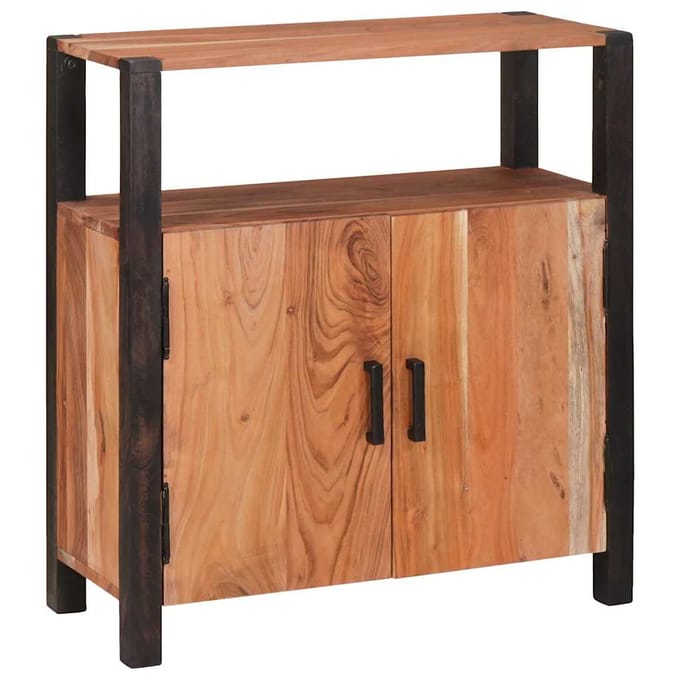 vidaXL - Dressoir - Bruin - 70 - x - 30 - x - 75 - cm - Massief - Acacia - Hout