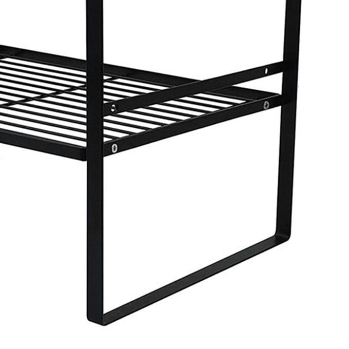 Dubbellaags Keuken Opbergrek 2 Laags Antislip Multifunctioneel Keuken Organizer Schap Zwart black