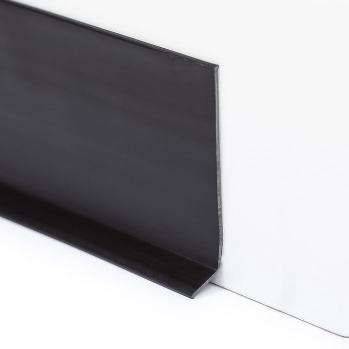 Rubbermagazijn - PVC Plint Zwart - 80x1,9mm - Flexibele plint - Lengte 5 meter - Vloerplint