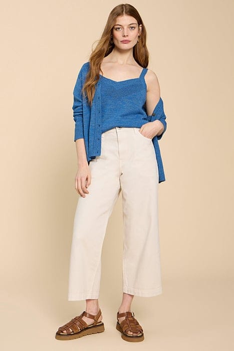 White Stuff Saxon Vest Mid Blue Taglia: 8 | Canottiere Outlet | Donna | Blu