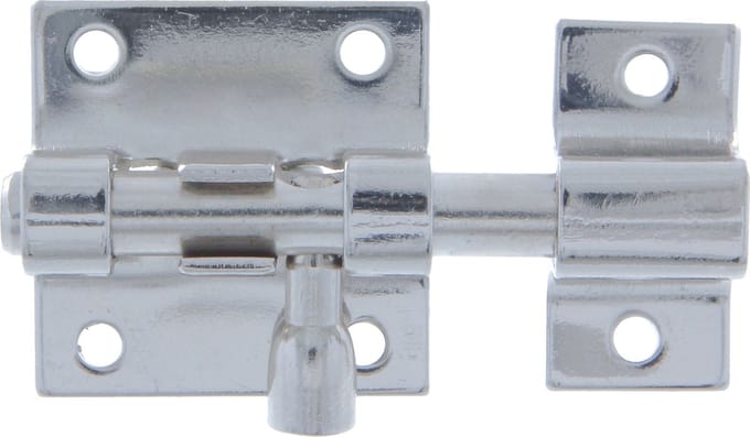 AMIG Schuifslot - staal - 5 x 2.75 cm - vernikkeld - deur - hek - plaatgrendel