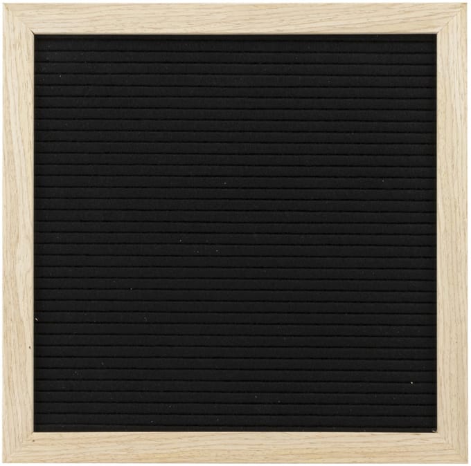 Securit® Klein wandbord met houten frame van teakhout