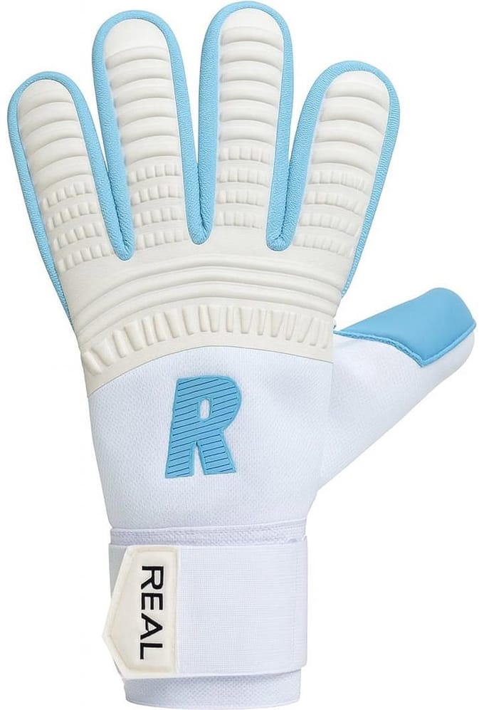 Real All Stop Aqua (Limited Edition) Keepershandschoenen - Wit / Hemelsblauw | Maat: 8,5