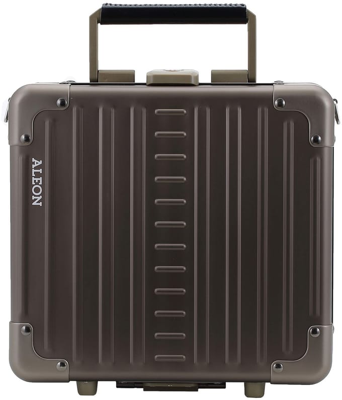 Aleon Diversty-cosmeticaBeautycase van aluminium, 27 cm - 7 L - Open - bronze