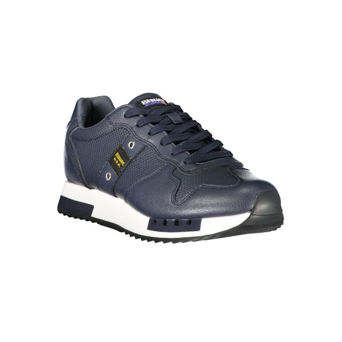 Blauer Blau Polyurethaan Heren Sneakers