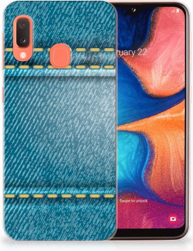 Samsung Galaxy A20e Silicone Back Cover Jeans