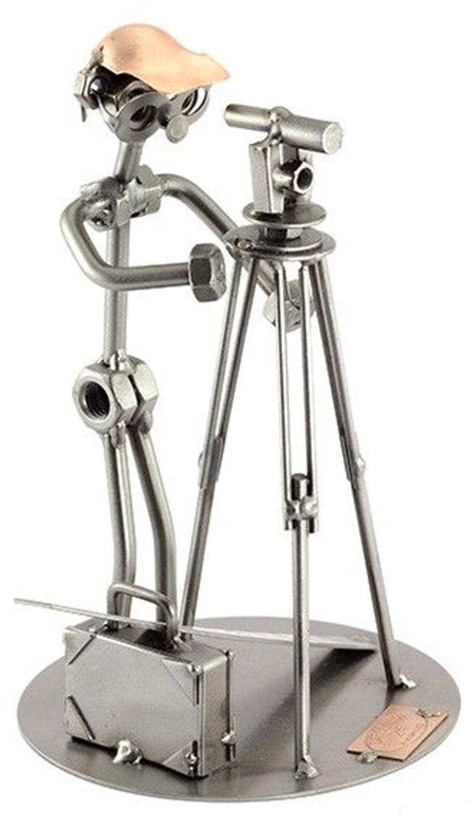 Metalen beeld - Landmeter - Moerenbeeldje - by Rawa