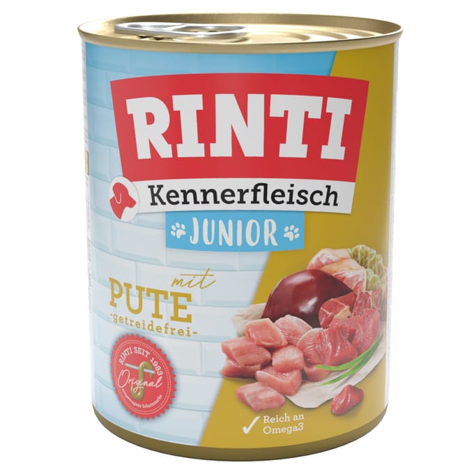 Voordeelpakket RINTI Vlees voor fijnproevers 24 x 800 g - Junior: Kalkoen
