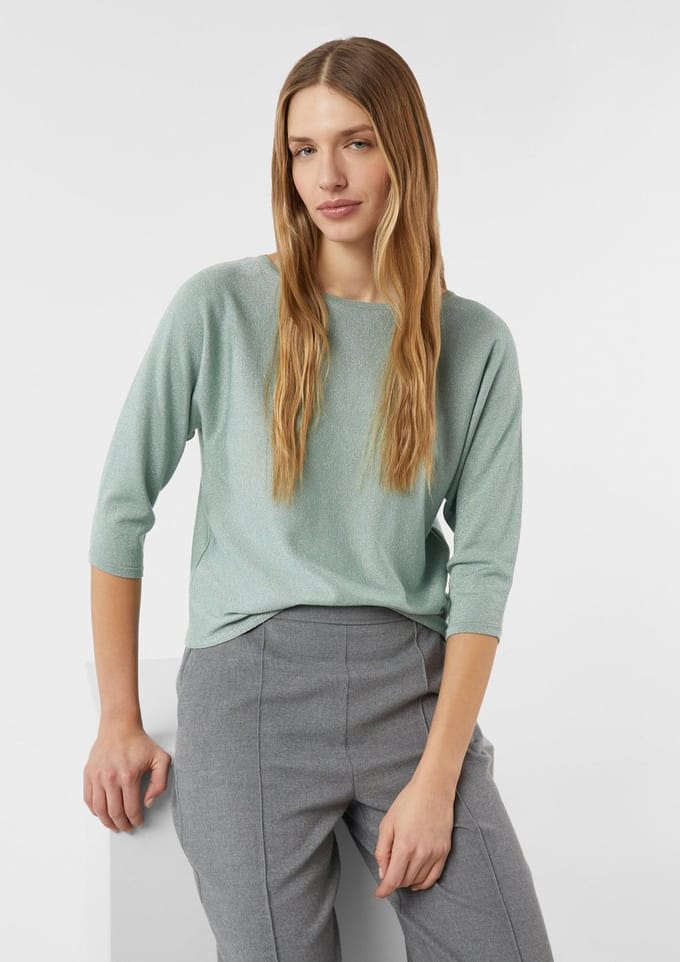 Dunne en luxe ronde hals dames COMMA