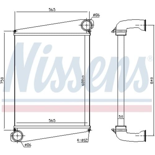 Intercooler NISSENS 961259