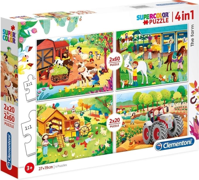 Clementoni Legpuzzel 4-in-1 Boerderij 160 Stukjes 4-delig