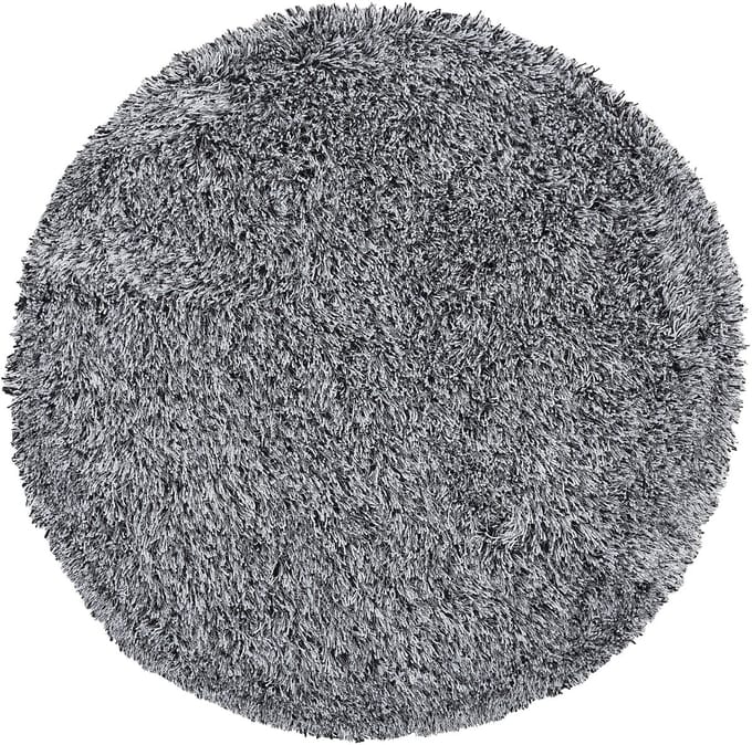CIDE - Shaggy vloerkleed - Zwart/Wit - 140 cm - Polyester